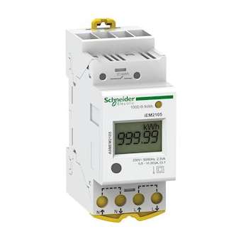 Acti9 iEM - compteur d'energie modulaire monophasé - 230V - 63A - avec impulsion|Schneider Electric-SCHA9MEM2105