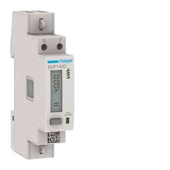 1 Phase kWhmeter direct 40A 1M S0 MID|Hager-HAGECP140D