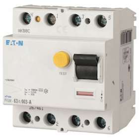 Inter diff 4x63A 30mA type AC|Eaton industries-EONPFGM-63-4-003