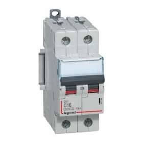Disjoncteur DX³6000 10kA arrivée haute/départ bas vis 2P 16A courbe C - 2 mod|Legrand-LEG407784