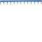 Barre de pontage 1P 63A languette 10mm² bleu 12M
