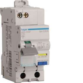 Disjoncteur différentiel 1P+N 4.5-6kA courbe C - 10A 30mA type AC|Hager-HAGADC810F