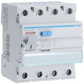 Interrupteur différentiel 4P 40A 30mA type AC 60Hz|Hager-HAGCDC447F