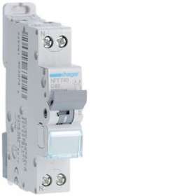 Disjoncteur 1P+N 6-10kA courbe C - 40A 1 module|Hager-HAGNFT740