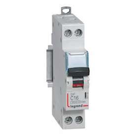 Disjoncteur DX³6000 10kA arrivée haut/départ bas vis U+N 16A courbe C - 1 mod|Legrand-LEG407700