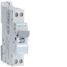 Disjoncteur 1P+N 6-10kA courbe D - 16A 1 module|Hager-HAGNGT716