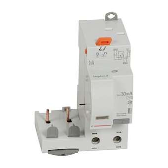 Bloc diff adapt DX³-auto-2P-230/400V~~-40A-typeAC-30 mA-disj 1 mod/pôle|Legrand-LEG410407