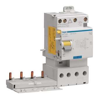 Bloc différentiel double sortie 4P 25A 300mA type AC|Hager-HAGBFC825