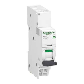 Acti9 iDT40 XA - disjoncteur modulaire bornes auto - 1P+N - 2A - C - 4500A/6 kA|Schneider Electric-SCHA9PA2602