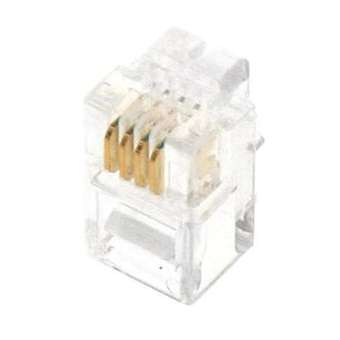 Lot de 10 connecteurs modular 4 points / 4 contacts CAT3|Gigamedia-GGMMJ4P4C