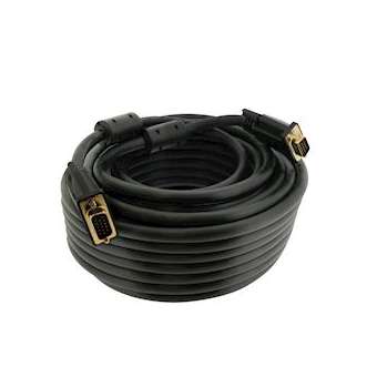 Rallonge vidéo HD15 Mâle/Femelle 10 m noir|Gigamedia-GGMVH15H15A10