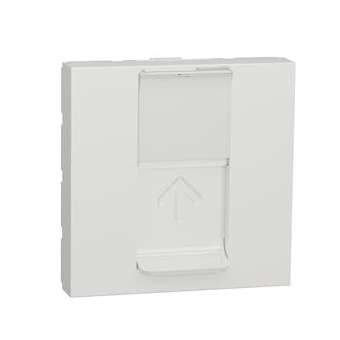 Unica - prise pour 1 RJ45 Keystone/Systimax - 2 mod Blanc - méca seul|Schneider Electric-SCHNU946118