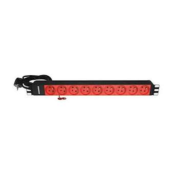Bandeau 19' 9 prises UTE détrompées|Gigamedia-GGMB9PDET