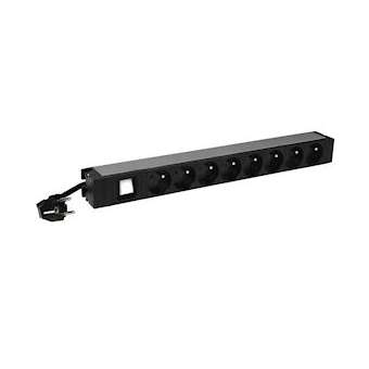 PDU 19pouces 1U LCS² interrupteur voyant 8x2P+T - cordon 3m avec fiche 2P+T 16A|Legrand-LEG646822