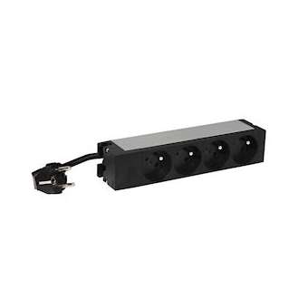 PDU 10pouces 1U LCS³ fixation sans vis équipé: 4x2P+T inclinées 55DEG + cordon|Legrand-LEG646800