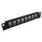 Panneau 8 ports Cat6A STP - Noir
