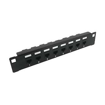 Panneau 8 ports Cat6 UTP - Noir|Gigamedia-GGM123P86UGMN