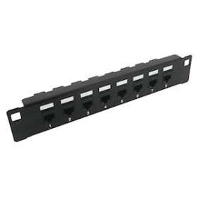 Panneau 8 ports Cat6 UTP - Noir|Gigamedia-GGM123P86UGMN