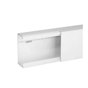Goulotte de distribution non cloisonnable TA-E 80x40 1 compartiment blanche|Iboco-IBOB00320