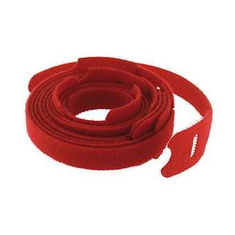 Lot de 10 colliers auto-agrippant 200 x 25 mm rouge|Gigamedia-GGMBBT25200R
