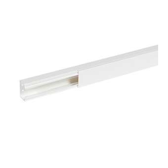 Goulotte distribution Viadis 60x40mm-Fond+couvercle-1 compart-Longueur 2m-Blanc|Planet wattohm-PLW16360
