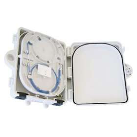 Boîtier optique 4 FO à équiper pour 2 raccords SC simplex ou LC duplex|Gigamedia-GGMIP65BOX4FO