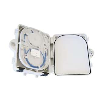 Boîtier optique 4 FO à équiper pour 2 raccords SC simplex ou LC duplex|Gigamedia-GGMIP65BOX4FO