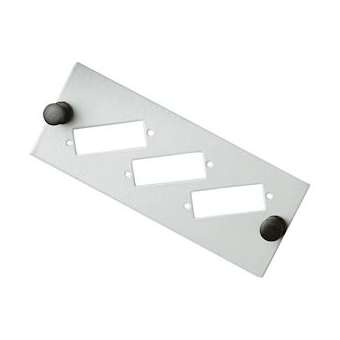 Module à équiper pour 3 raccords SC / LC quad duplex - Gris|Gigamedia-GGMPAG3CD