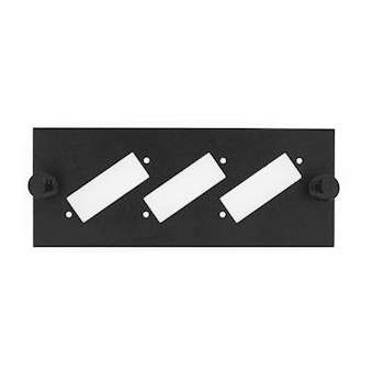 Module à équiper pour 3 raccords SC duplex / LC quad - Noir|Gigamedia-GGMPAB3CD