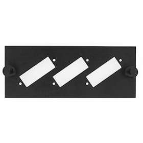 Module à équiper pour 3 raccords SC duplex / LC quad - Noir|Gigamedia-GGMPAB3CD