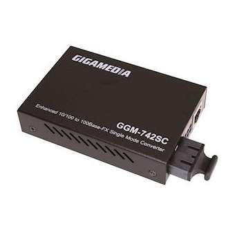 Convertisseur de Média 10/100TX vs 100LX Monomode SC (20km)|Gigamedia-GGM742SC20