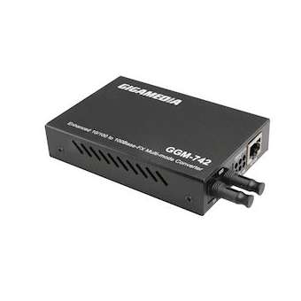 Convertisseur de Média 10/100TX vs 100FX Multimode ST|Gigamedia-GGM742MT