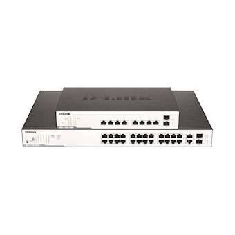 Switch 24 ports PoE+ 10/100/1000Mbps + 2 ports combo 1000Base-T/SFP|Dlink-DLKDGS1026MP