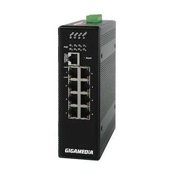 Switch Industriel manageable RAIL DIN 8 ports Gigabit PoE+ (240W)|Gigamedia-GGMINS8RPA