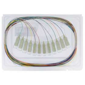 Lot de 12 pigtails de couleurs SC OM3 50/125 µm 2 m|Gigamedia-GGMS4MPC2ML