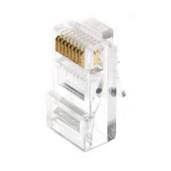 LOT 100 MODULAR PLUG 8P8C RJ45 UTP C5E/C6|Gigamedia-GGMMJ8EP8CR100