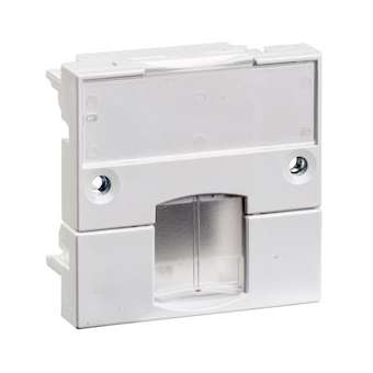 Actassi - support adaptable 45x45mm blanc polaire - volet incolore|Schneider Electric-SCHVDI88100P