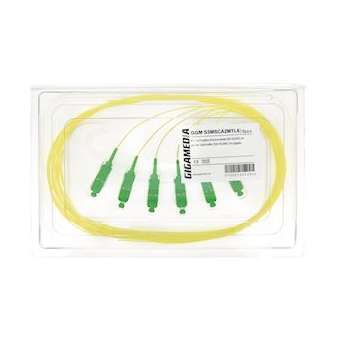 Lot de 6 pigtails SC/APC OS2 9/125 µm 2 m|Gigamedia-GGMS3MSCA2MTL6