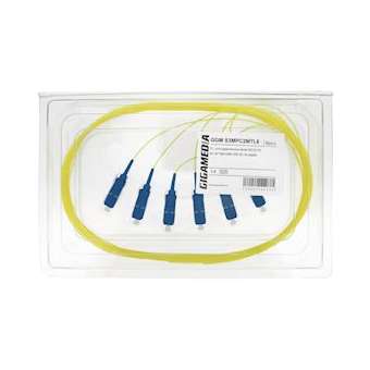 Lot de 6 pigtails SC OS2 9/125 µm 2 m|Gigamedia-GGMS3MPC2MTL6