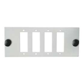Module à équiper pour 4 raccords SC duplex / LC quad - Gris|Gigamedia-GGMPAG4CD