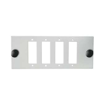 Module à équiper pour 4 raccords SC duplex / LC quad - Gris|Gigamedia-GGMPAG4CD