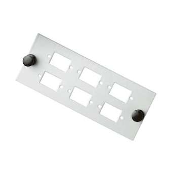 Module à équiper pour 6 raccords SC simplex / LC duplex - Gris|Gigamedia-GGMPAG6C