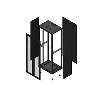 Baie S70 42 800X600 AV DBL PERF AR SPL TOL noir|Gigamedia-GGM704286PPDPTS