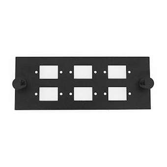 Module à équiper pour 6 raccords SC simplex / LC duplex - Noir|Gigamedia-GGMPAB6C