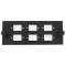 Module à équiper pour 6 raccords SC simplex / LC duplex - Noir