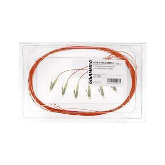 Lot de 6 pigtails LC OM2 50/125 µm 2 m|Gigamedia-GGMS1MLC2MTL6