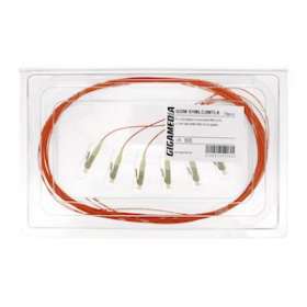 Lot de 6 pigtails LC OM2 50/125 µm 2 m|Gigamedia-GGMS1MLC2MTL6