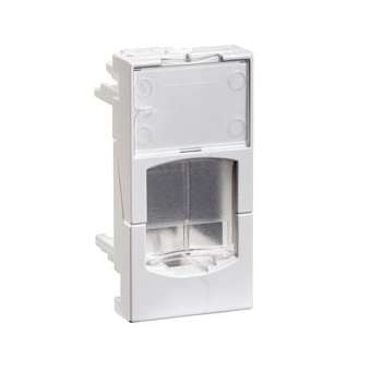 Actassi - support non-adaptable 22,5x45mm blanc polaire - volet incolore|Schneider Electric-SCHVDI88240P