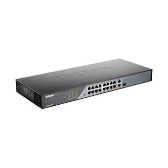 Switch 16 ports PoE 10/100Mbps longue distance & 1 port Gigabit & 1 port combo|Dlink-DLKDSS100E18P