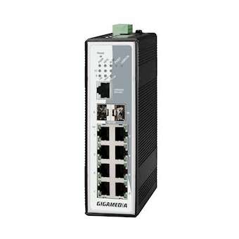 Switch Industriel manageable RAIL DIN 8 ports 10/100Base-TX + 2 SFP|Gigamedia-GGMINS8R2LCA